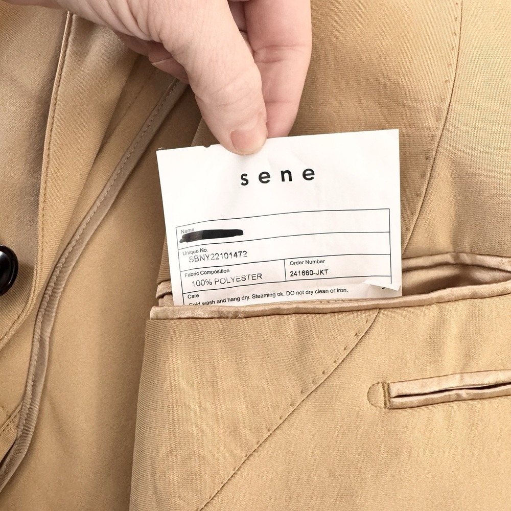 Sene FlexTech Travel Suit Mens Custom Made Unstructured Stretch 46-48L Khaki Tan - Picture 11 of 16